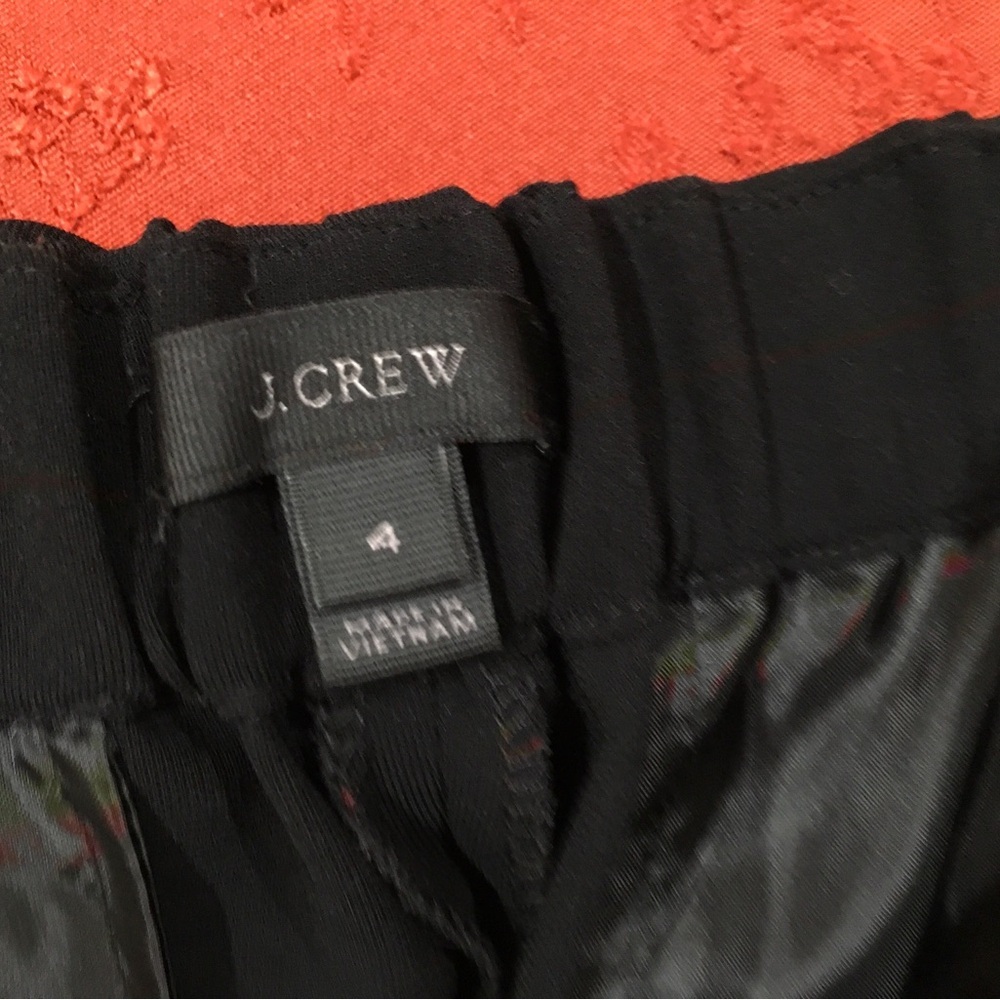 J. Crew Pants Women's 4 Black Matte Crepe 365 Pull On Easy Elastic Waist #G7462 - Picture 9 of 9